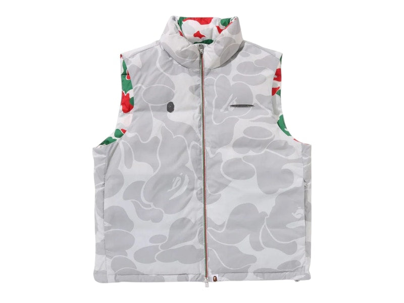 BAPE x Pagani Solid Camo Logo Down Vest Grey