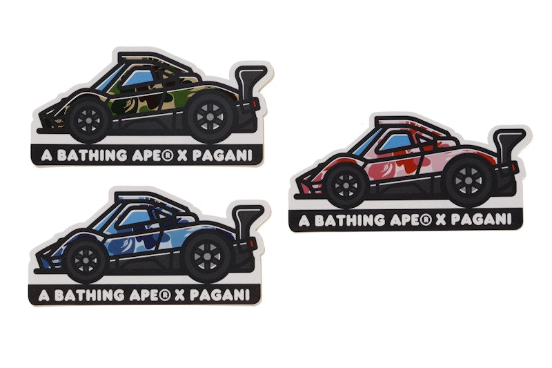 BAPE x Pagani Sticker Set Multi