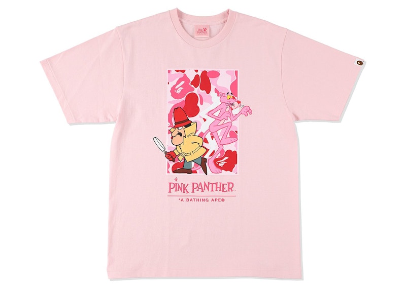 BAPE x Pink Panther ABC Camo Wall Tee Pink