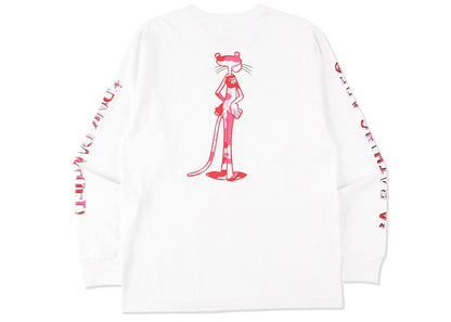 BAPE x Pink Panther Long Sleeve Tee White