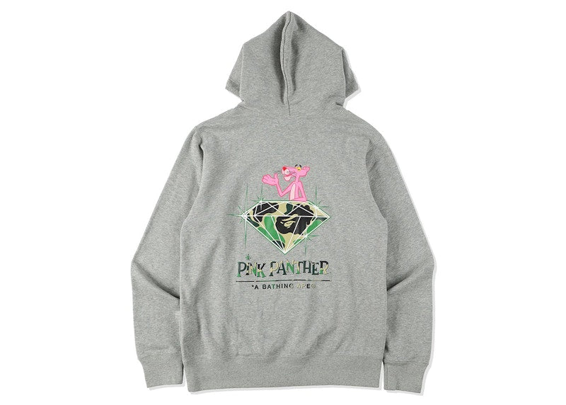 BAPE x Pink Panther Pullover Hoodie Gray