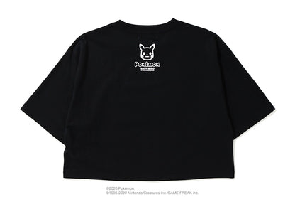BAPE x Pokemon Ladies Starters Cropped Tee Black