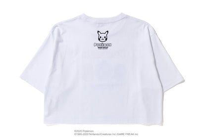 BAPE x Pokemon Ladies Starters Cropped Tee White