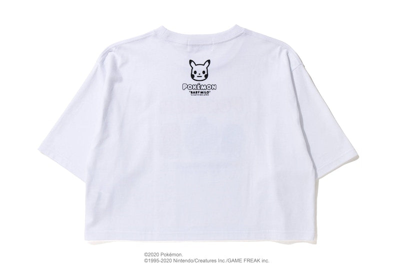 BAPE x Pokemon Ladies Starters Cropped Tee White
