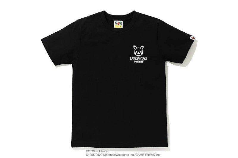BAPE x Pokemon Ladies Pikachu Ape Head Tee #3 Black