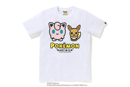 BAPE x Pokemon Ladies Jigglypuff & Eevee Tee #4 White