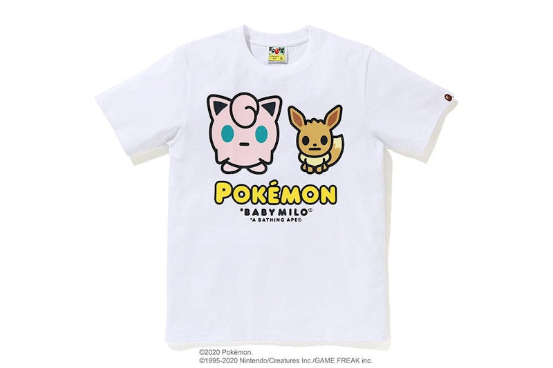 BAPE x Pokemon Ladies Jigglypuff & Eevee Tee #4 White