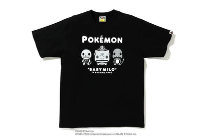 BAPE x Pokemon Monotone Starters Tee #3 Black