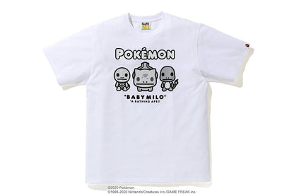 BAPE x Pokemon Monotone Starters Tee #3 White