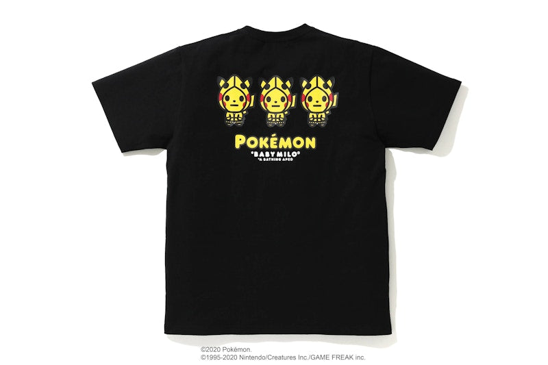 BAPE x Pokemon Pikachu Ladies Pocket Tee Black