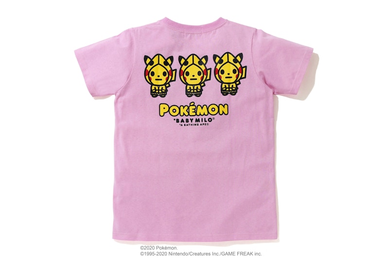 BAPE x Pokemon Pikachu Ladies Pocket Tee Pink