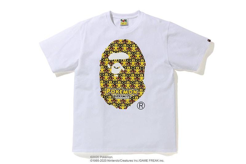 BAPE x Pokemon Ape head Tee #1 White