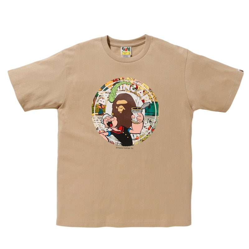 BAPE x Popeye Comic BWS Tee Beige