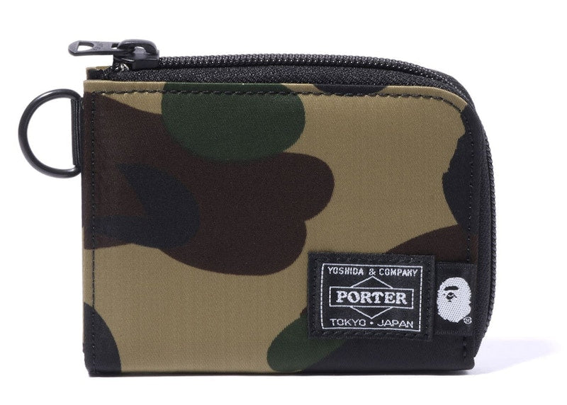BAPE x Porter 1st Camo Mini Wallet Green Black