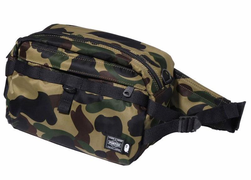 BAPE x Porter 1st Camo Waist Bag (FW23) Green