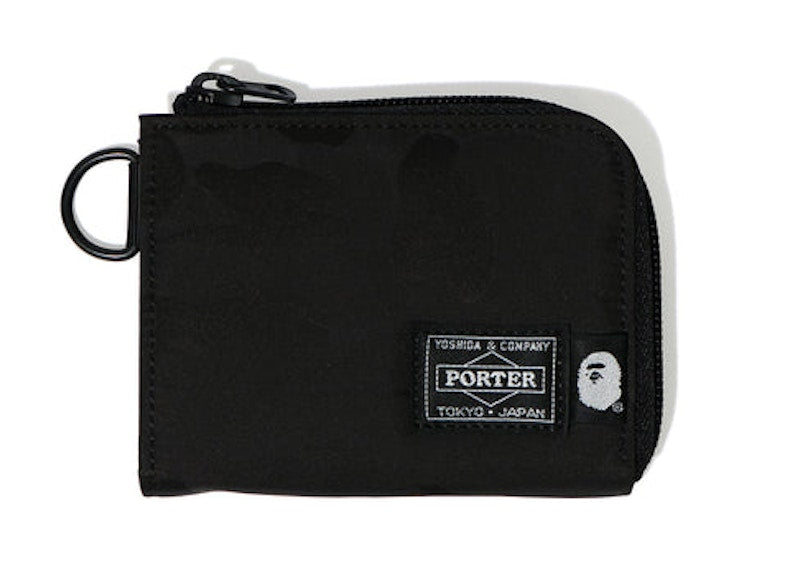 BAPE x Porter Jacquard Camo Mini Wallet Black