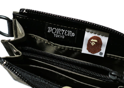 BAPE x Porter Jacquard Camo Mini Wallet Olive Drab