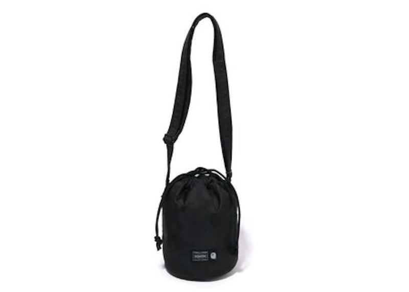 BAPE x Porter Solid Camo Drawstring Bag Black