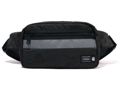 BAPE x Porter Solid Camo Waist Bag Black