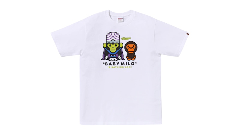 BAPE x Power Puff Girls Baby Milo Mojo Jojo Tee White
