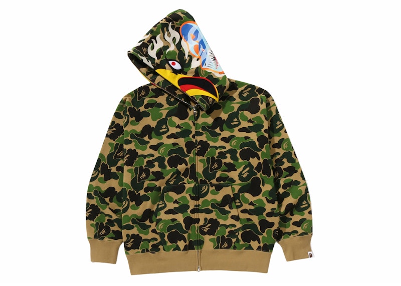 BAPE x READYMADE ABC Camo Eagle Relaxed Fit Full Zip Hoodie Green