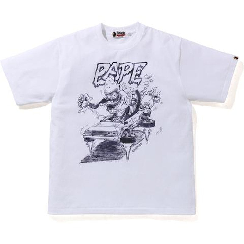 BAPE x READYMADE Shark Wide Tee White