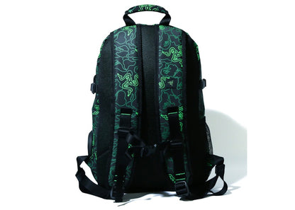 BAPE x Razer A Bathing Ape Neon Camo Backpack Green