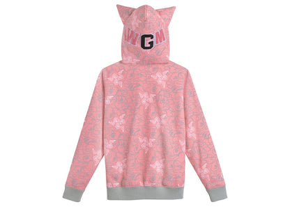 BAPE x Razer Neon Camo Shark Full Zip Hoodie Pink