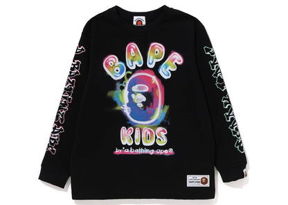 BAPE x Readymade Kids Spray L/S Tee Black