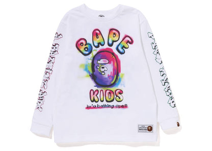 BAPE x Readymade Kids Spray L/S Tee White