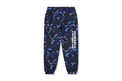 BAPE x Russell Color Camo Track Pants Blue