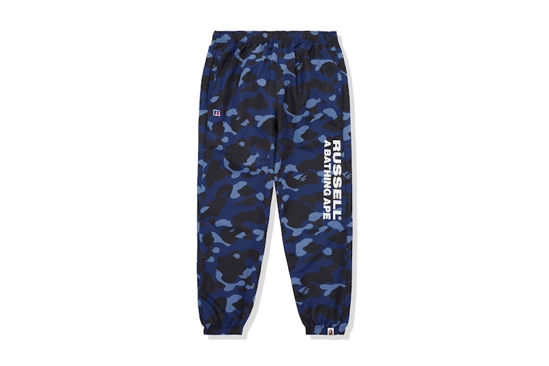 BAPE x Russell Color Camo Track Pants Blue