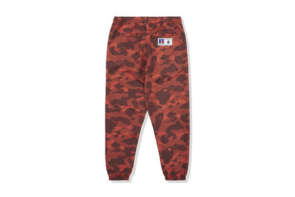 BAPE x Russell Color Camo Track Pants Red