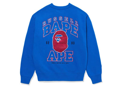 BAPE x Russell Crewneck Sweater Blue