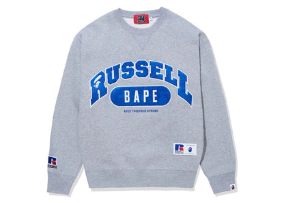BAPE x Russell Crewneck Sweater Gray