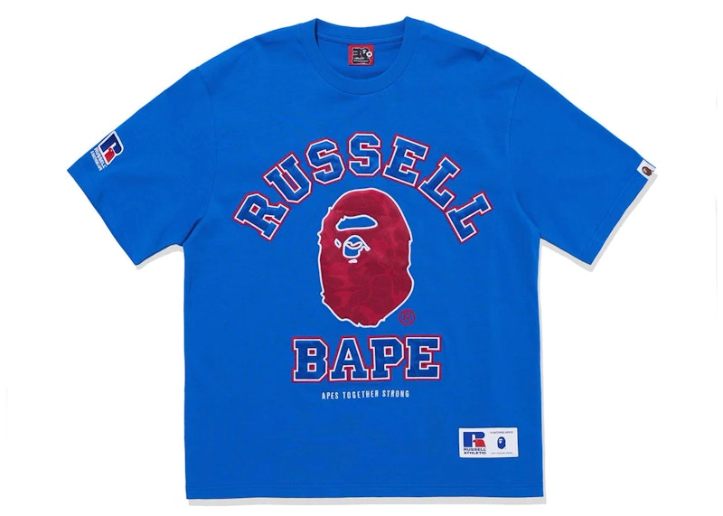 BAPE x Russell Tee Blue