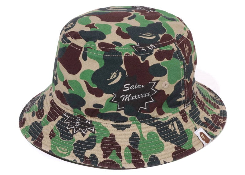 BAPE x Saint Mxxxxxx ABC Camo Bucket Hat Green