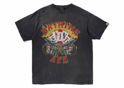 BAPE x Saint Mxxxxxx Guns Tee Charcoal