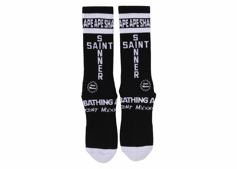 BAPE x Saint Mxxxxxx Socks Charcoal