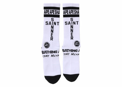 BAPE x Saint Mxxxxxx Socks White
