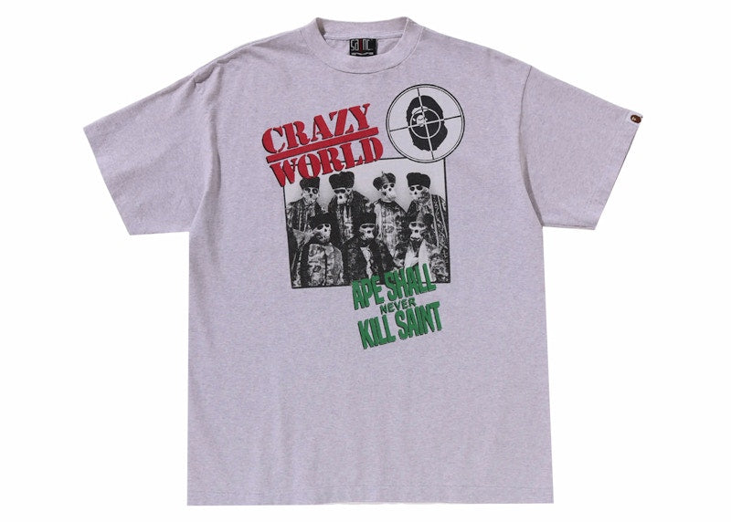BAPE x Saint Mxxxxxx Speech Tee Gray