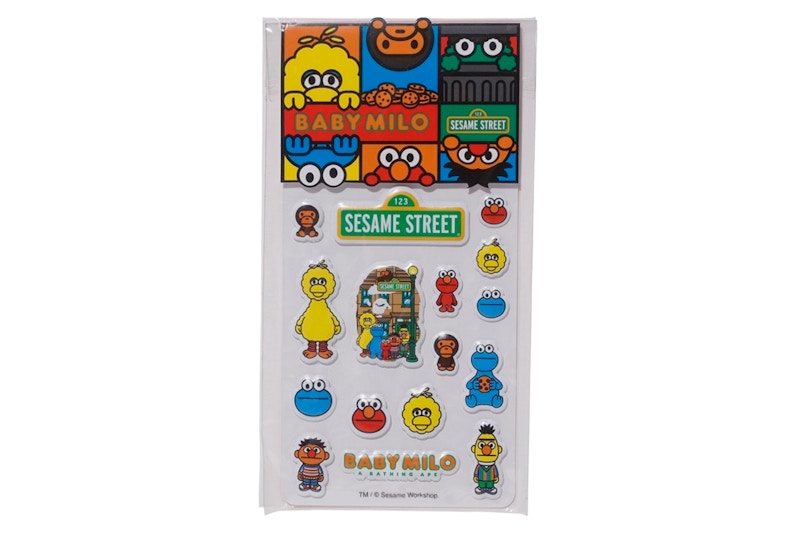BAPE x Sesame Street 3D Sticker Mutli