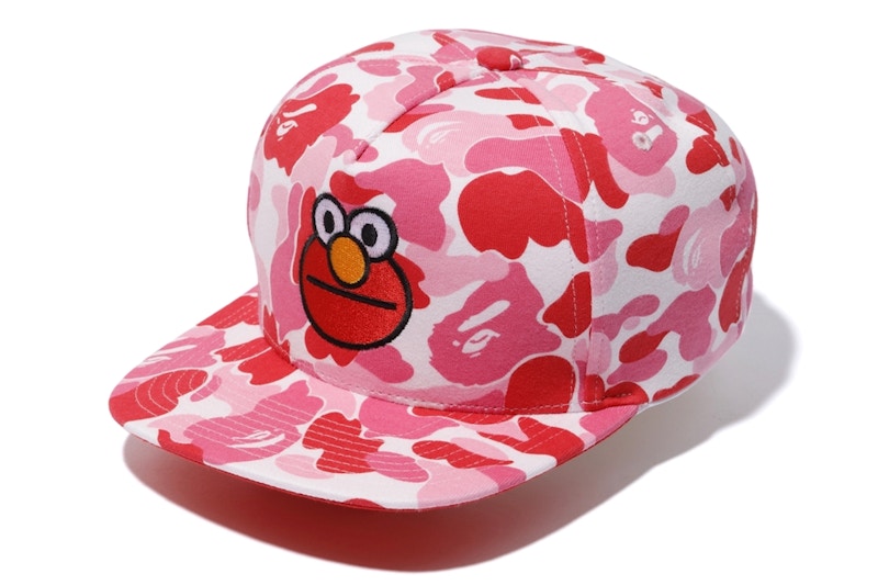 BAPE x Sesame Street ABC Camo Elmo Snap Back Cap Pink