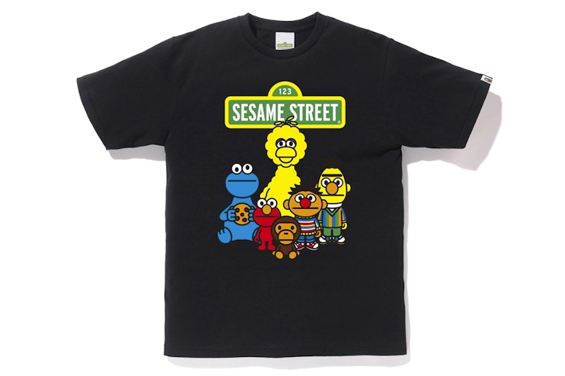 BAPE x Sesame Street Characters Tee #1 Black