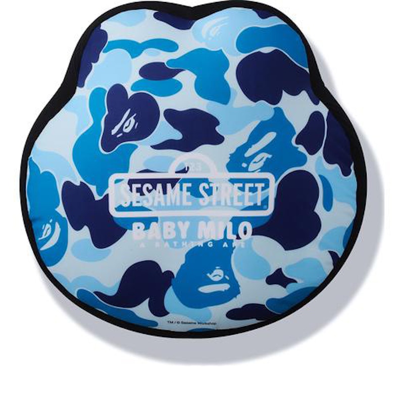 BAPE x Sesame Street Face Big Cushion Blue