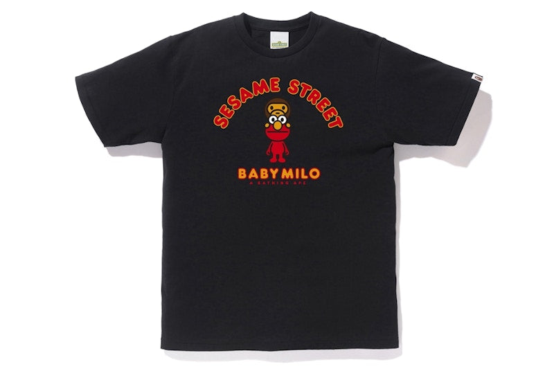 BAPE x Sesame Street Milo & Elmo Tee Black