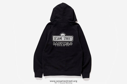 BAPE x Sesame Street Pullover Hoodie Black