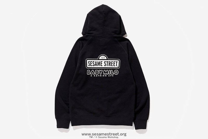 BAPE x Sesame Street Pullover Hoodie Black