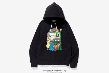 BAPE x Sesame Street Pullover Hoodie Black
