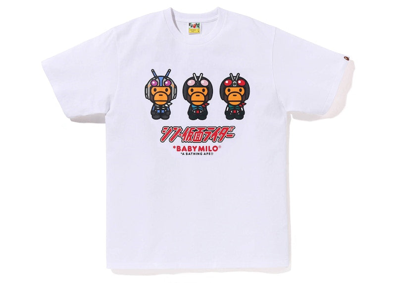 BAPE x Shin Kamen Rider #2 Baby Milo Tee White